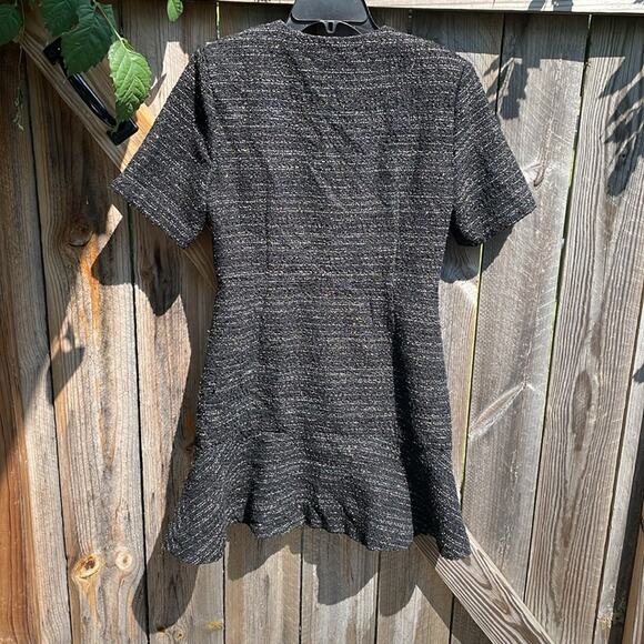 Sandro Gwendoline Tweed Dress Black Size 4 US - Picture 7 of 10